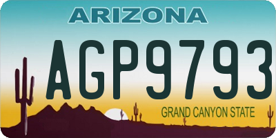 AZ license plate AGP9793