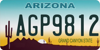 AZ license plate AGP9812