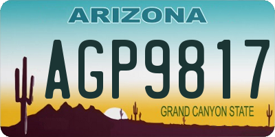 AZ license plate AGP9817