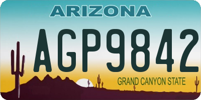 AZ license plate AGP9842