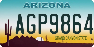AZ license plate AGP9864
