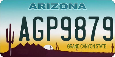 AZ license plate AGP9879