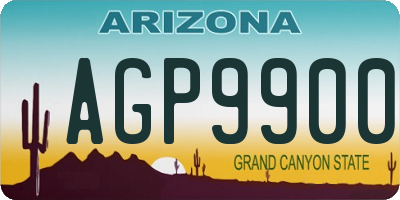 AZ license plate AGP9900