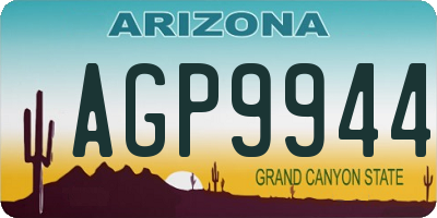 AZ license plate AGP9944