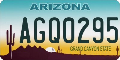 AZ license plate AGQ0295