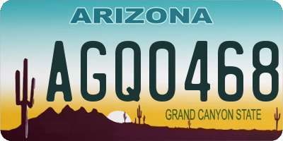 AZ license plate AGQ0468