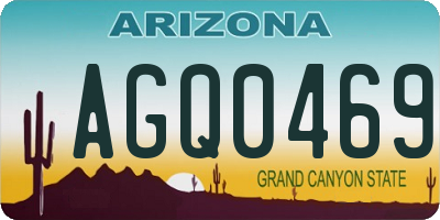 AZ license plate AGQ0469