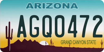 AZ license plate AGQ0472