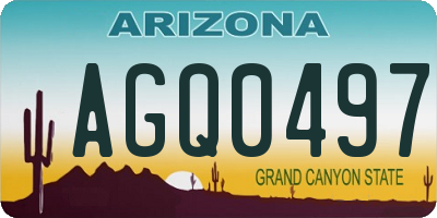 AZ license plate AGQ0497