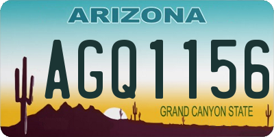 AZ license plate AGQ1156