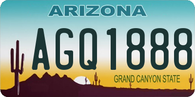 AZ license plate AGQ1888