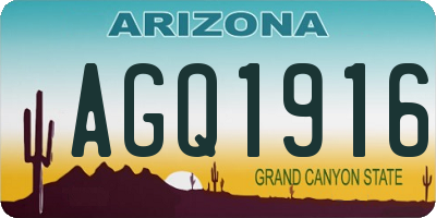 AZ license plate AGQ1916
