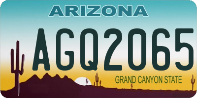 AZ license plate AGQ2065
