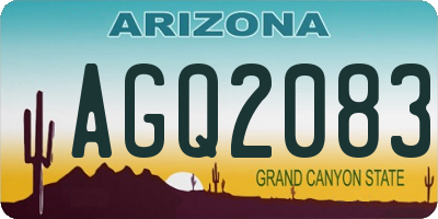 AZ license plate AGQ2083