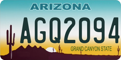 AZ license plate AGQ2094