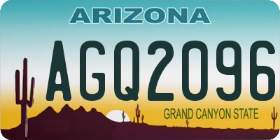 AZ license plate AGQ2096