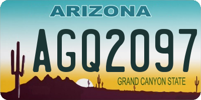 AZ license plate AGQ2097