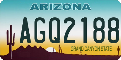 AZ license plate AGQ2188
