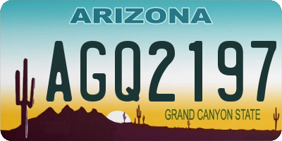 AZ license plate AGQ2197