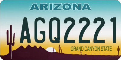 AZ license plate AGQ2221