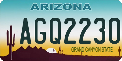 AZ license plate AGQ2230