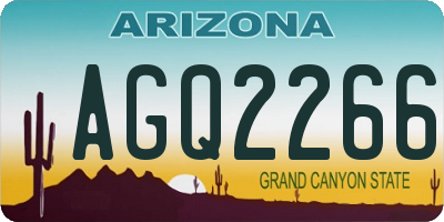 AZ license plate AGQ2266