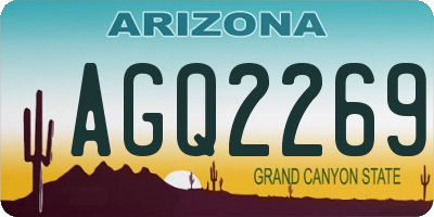 AZ license plate AGQ2269