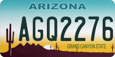AZ license plate AGQ2276