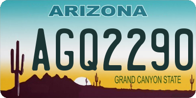 AZ license plate AGQ2290
