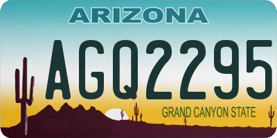 AZ license plate AGQ2295