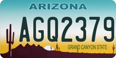 AZ license plate AGQ2379