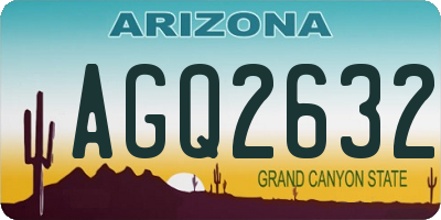 AZ license plate AGQ2632