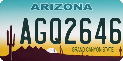AZ license plate AGQ2646