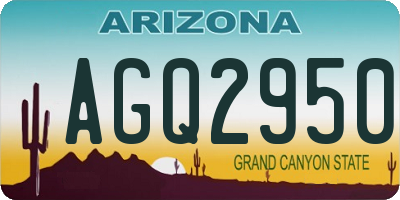 AZ license plate AGQ2950
