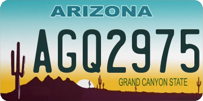 AZ license plate AGQ2975