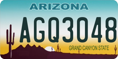 AZ license plate AGQ3048