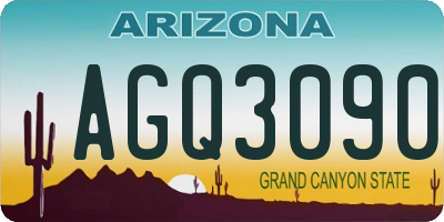 AZ license plate AGQ3090