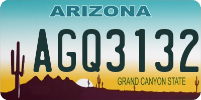 AZ license plate AGQ3132