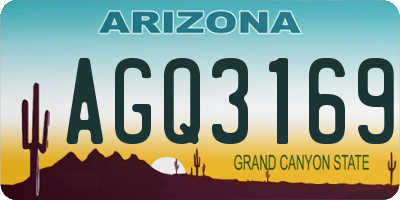 AZ license plate AGQ3169
