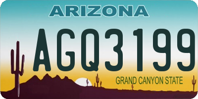 AZ license plate AGQ3199