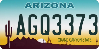 AZ license plate AGQ3373