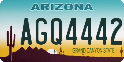 AZ license plate AGQ4442