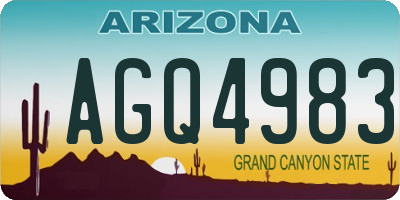 AZ license plate AGQ4983