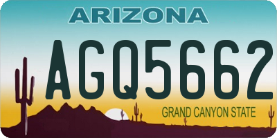 AZ license plate AGQ5662
