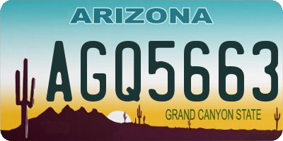 AZ license plate AGQ5663