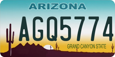 AZ license plate AGQ5774