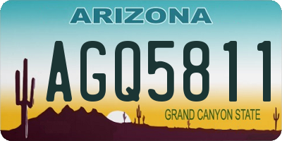 AZ license plate AGQ5811