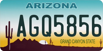 AZ license plate AGQ5856