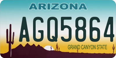 AZ license plate AGQ5864