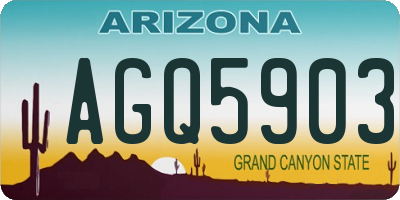 AZ license plate AGQ5903